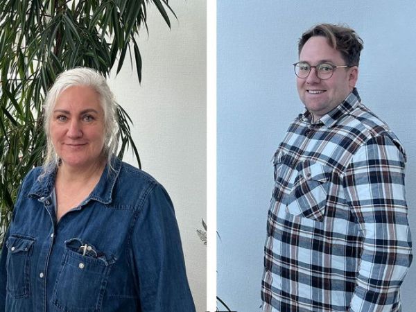 Heidi Britt Sønnesen (t.v.) er startet som service- og ordrekoordinator mens Jonas Schmidt Jessen (t.h.( er tiltrådt som salgsingeniør ved Armatec.