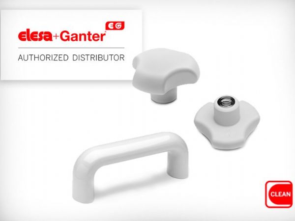 Clean-serien fra Elesa+Ganter er designet i RAL 9002 hvid farve, fremhæver Brd. Klee.